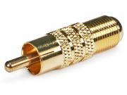 RCA Male to F Female Adaptor Gold Plated 4130