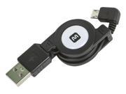 Monoprice USB 2.0 Retractable Cable A Male to Micro B Male Angled 2.5 Ft