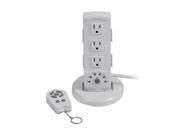 Monoprice 3 Outlet Indoor White Light Show Power Stand with Remote Control 14 3