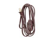 Monoprice 9FT 16 2 SPT 2 BROWN 3 OUTLET HOUSEHOLD EXTENSION CORD