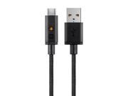 Monoprice Luxe Series USB A to Micro B Charge Sync Cable 6 inch Black