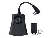 Woods 59746 Outdoor 24 Hour Photoelectric Timer w Wireless Remote Control 3 Outlet Black