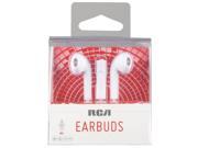 RCA HP180 Noise Isolating Earpod Shape Earbuds with In Line Mic 10mm Neodymium D