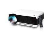 HD LED Projector with 1080p Support Built In Speakers USB Flash Drive Reader