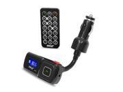 Bluetooth Hands Free FM Radio Transmitter with USB Flash and Micro SD Card Readers for MP3 WMA Playing USB Charging Port AUX Input