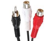 Y Adapter 1 RCA Plug to 2 RCA Jacks