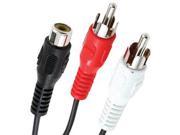 Y Adapter 2 RCA Plugs to 1 RCA Jack