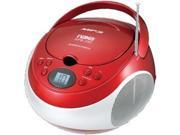 NAXA NPB252RD Portable CD MP3 Players with AM FM Stereo Red