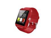 Wemelody U8 Plus Bluetooth Smartwatch Wristwatch  Phone Mate for Samsung Huawei HTC Android Smartphones(Red)