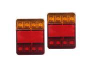 Forti USA 8 LEDs Waterproof Boat trailer Truck Tail Lights Set of 2