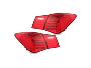 Forti USA BMW Style LED Tail Lights for Chevy Cruze 2011 2015 Replacement 1 Pair in Red color