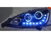 Forti USA Black Headlights with Blue Light for US Honda Fit 2009 2010 2011 1 Pair