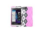 EAN 4713273480139 product image for Generic Snap-On FacePlate Case for BlackBerry Z10 - Black & White Plaid on Pink | upcitemdb.com