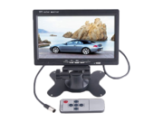 7 TFT LCD Color 2 Video Input Car RearView Headrest Monitor DVD VCR Monitor With Remote and Stand Support Rotating The Screen