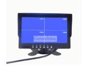 PAL NTSC 4 channel 7 inch Quad Display Rear View Car Monitor Reversing for Car truck bus 7 Inch TFT LCD Digital Monitor