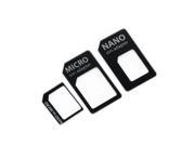 3 in 1 Nano SIM to Micro Standard SIM MICROSIM Adaptor Adapter for iPhone 5 FTF