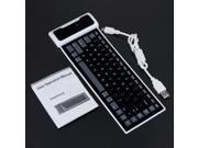Black Mini Soft Silicone Foldable Portable Flexiable Bluetooth Keyboard FF