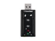 Audio Sound Card Adapter Mini USB 2.0 3D Virtual 12Mbps External 7.1 Channel