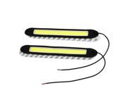 Flexible Rubber COB LED Daytime Running Light DC12 24V Car White Lights