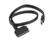 Power eSATA USB 2.0 5V 12V Combo to 2.5 3.5 22pin SATA HDD Adapter Cable Black color