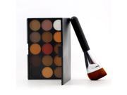 Professional Multi Colors Makeup Concealer Eye Shadow Palette 163 Flat Brush 15 Colors Eyeshadow Palette Brush