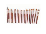 20pcs Makeup Brushes Set Foundation Eyeshadow Nose Lip Brush Makeup Tool mahogany