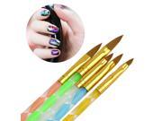 5pcs Nail Art Design DIY Acrylic Pen Brush Drawing Striping Painting Set