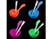 New 4 in 1 DIY Facial Mask Mixing Bowl Brush Spoon Stick Tool Face Care Set Rose Red