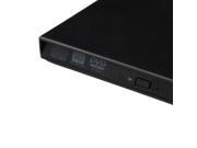 Portable USB 2.0 DVD CD DVD Rom SATA External Case Slim for Laptop Notebook Black External Hard Drive Disk Enclosure