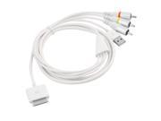 USB TV RCA Video Composite AV Cable to Ipod Adapter for iPad 2 iPhone 4 3GS