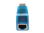 USB 2.0 To LAN RJ45 Ethernet 10 100Mbps Network Card Adapter blue for PC