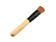 Synthetic Hair Flat Concave Round Angled Top Brush For Face Liquid Foundation