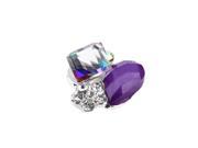 10pcs 3D Alloy Purple Glitter Rhinestone Nail Art Tips Decoration Jewelry DIY