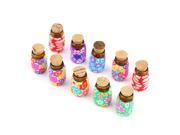 10 pcs Mini Glass Polymer Clay Bottles Containers Vials With Corks