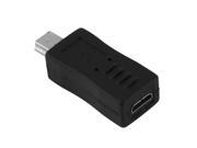 Black Micro USB Female to Mini USB Male Adapter Converter Adaptor FF