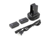 Charging Station Charger Dock 2X 4800mAh Rechargeable Battery For Xbox 360