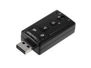 Mini USB 2.0 3D Virtual 12Mbps External 7.1 Channel Audio Sound Card Adapter FF