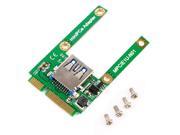 Mini PCI E Card Slot Expansion to USB 2.0 Interface Adapter Riser Card FF