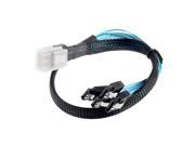 Mini SAS 4i SFF 8087 36P 36 Pin Male to 4 SATA 7 Pin Splitter Adapter Cable 0.5M FF