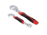 2 pcs Portable Adjustable Quick Snap and Grip Wrench Universal Wrench Set FF