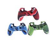 Colorful Camouflage Protective Soft Silicone Case Skin Grip Rubber Cover For Play Station 4 for PS 4 Controller Green
