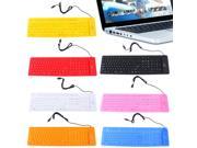 Waterproof Portable Soft Flexible Silicone Keyboard for PC Laptop 109 Keys black
