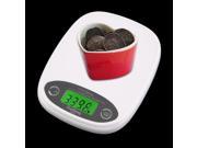 White Slim LCD Electronic Kitchen 3Kg 0.5 Digital Weight Scale Food Diet