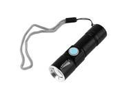 2000LM 2 4 Files Q5 Bulb LED Waterproof Tactical Rechargeable USB Flashlight Torch Zoom Adjustable Aluminum Alloy