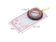 Mini Plastic Baseplate Ruler Compass Map Scale Camping Hiking Compass Tool