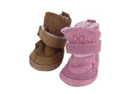 Lovely Winter Warm Pet Dog Shoes Anti Slip Snow Boots For Small Pet Puppy