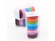 10 x Colorful Candy Masking Tape Mini Set Colour Box 8MM Washi Decor Sticky