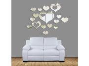 16pcs Romantic Love Hearts Decor Home Room Mirror Wall Stickers Decals DIY