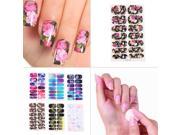 6 Styles Full Cover Nail Art Stickers Polish Watermark Nail Stickers