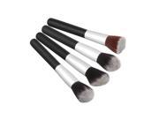NEW Soft Synthetic Large Cosmetic Blending Foundation Silver Makeup Brush
